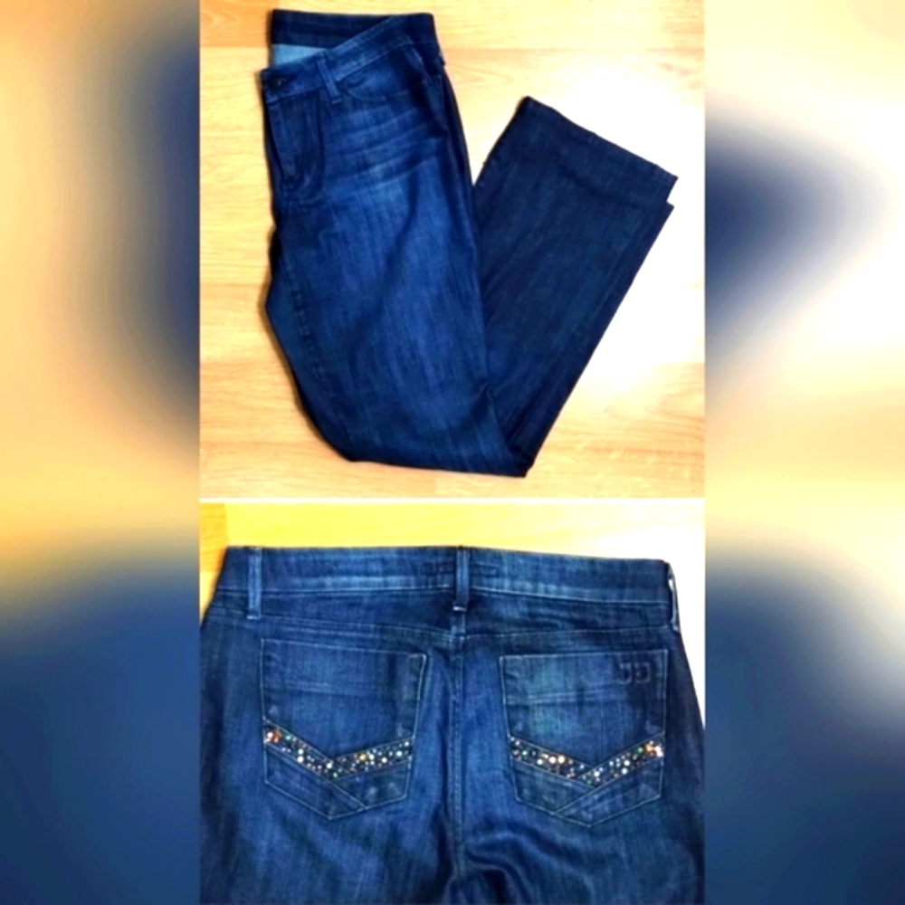 Joe's Honey Noah Dark Wash Jeweled Pocket Cotton Denim Jeans